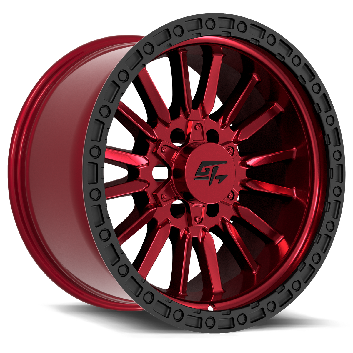 Chamber 17x10 5x127 / 5x139.7 -18 Black Ring / Anodized red centre
