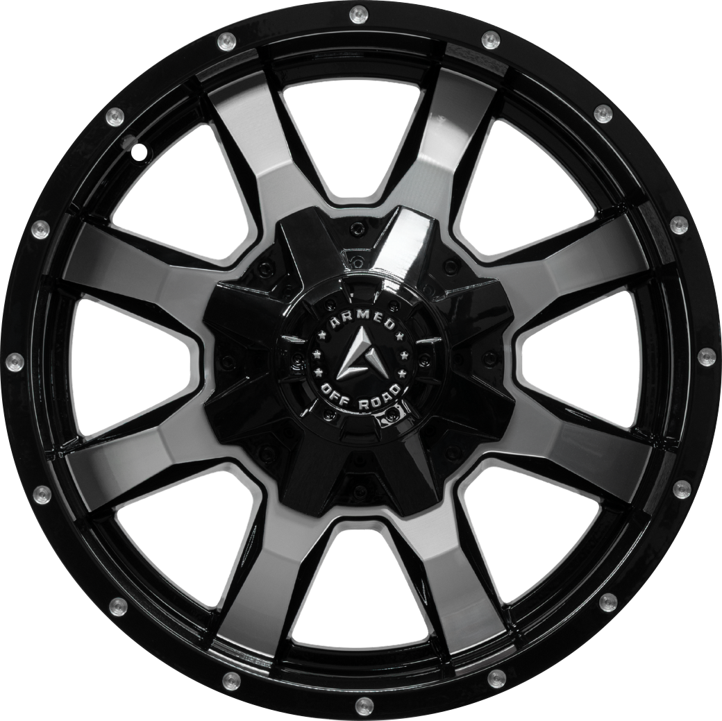 FRONTLINE 87.1 20x9 Blank 0 GLOSS BLACK MACHINED FACE