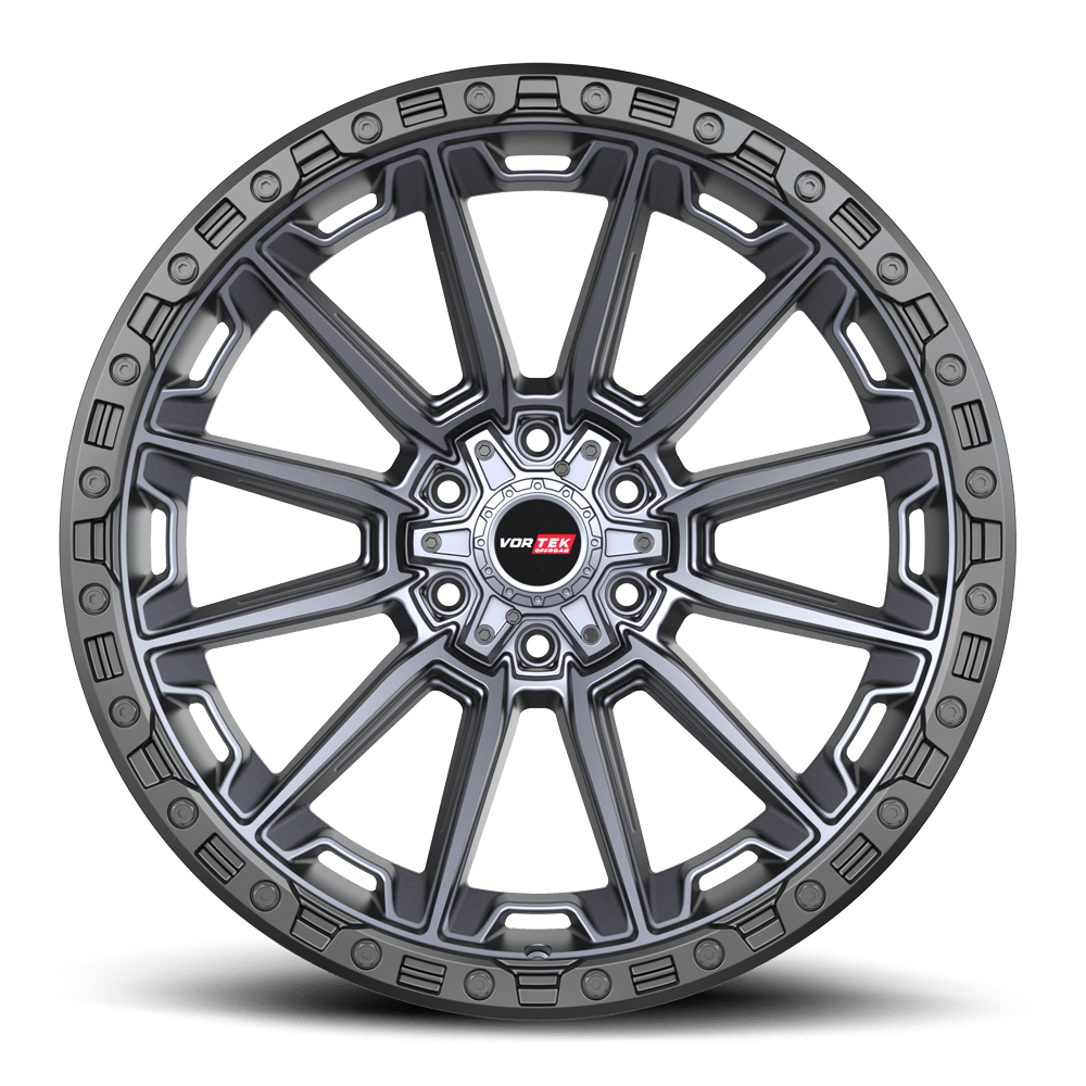 VORTEK VRT-601 17.0x9.0 6x135/6x139.7 Matte Titanium Black Bead Ring