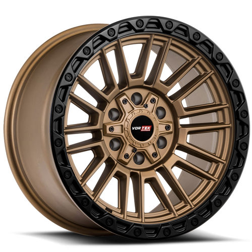 VORTEK VRT-604 18.0x9.0 6x139.7/6x120 Matte Bronze Black Bead Ring