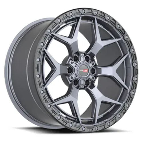VORTEK VRT-603 17.0x9.0 6x135/6x139.7 Matte Titanium Black Bead Ring