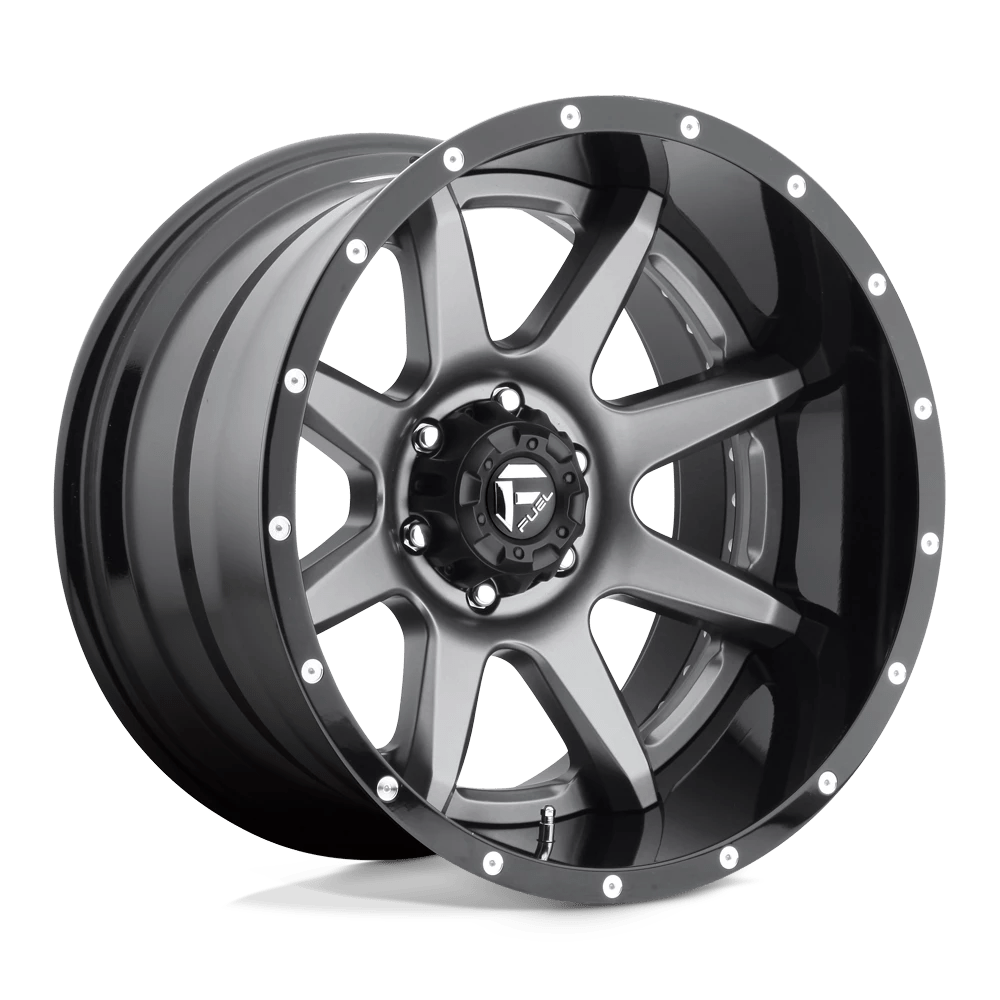 FUEL OFF-ROAD D238 RAMPAGE 22.0x12.0 6x139.7 MATTE GUN METAL BLACK LIP
