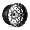 FUEL D270 SLEDGE 20x12 8x180 -43 CHROME PLATED GLOSS BLACK LIP