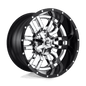 FUEL D270 SLEDGE 20x12 8x180 -43 CHROME PLATED GLOSS BLACK LIP