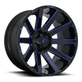 Fuel D644 CONTRA 24x12 6x135/6x139.7 -44 GLOSS BLACK BLUE TINTED CLEAR