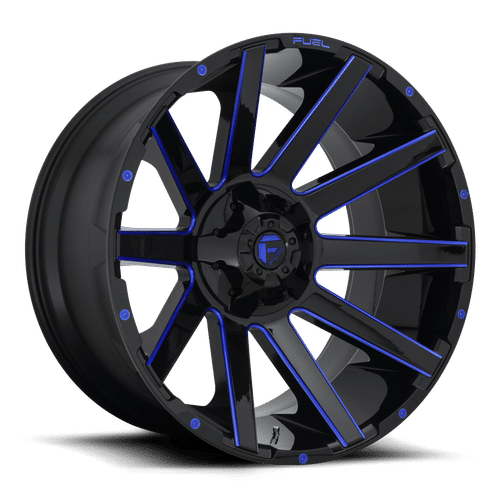 FUEL OFF-ROAD D644 CONTRA 24.0x14.0 6x135/6x139.7 GLOSS BLACK BLUE TINTED CLEAR