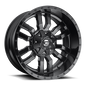 FUEL D596 SLEDGE 17x8 6x139.7 35 MATTE BLACK GLOSS BLACK LIP