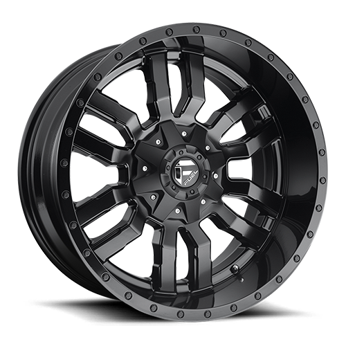 FUEL OFF-ROAD D596 SLEDGE 18.0x8.0 6x139.7/6x114.3 MATTE BLACK GLOSS BLACK LIP