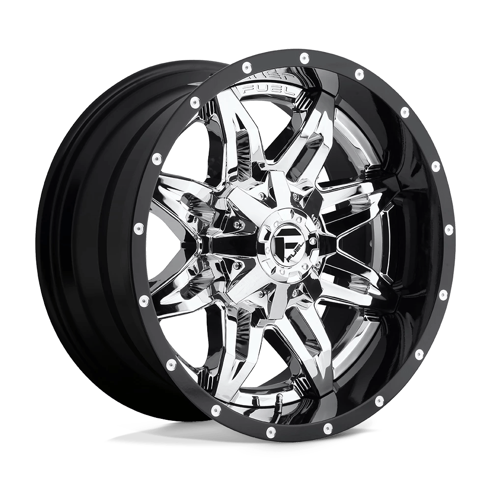 FUEL OFF-ROAD D266 LETHAL 20.0x12.0 6x135/6x139.7 CHROME PLATED GLOSS BLACK LIP