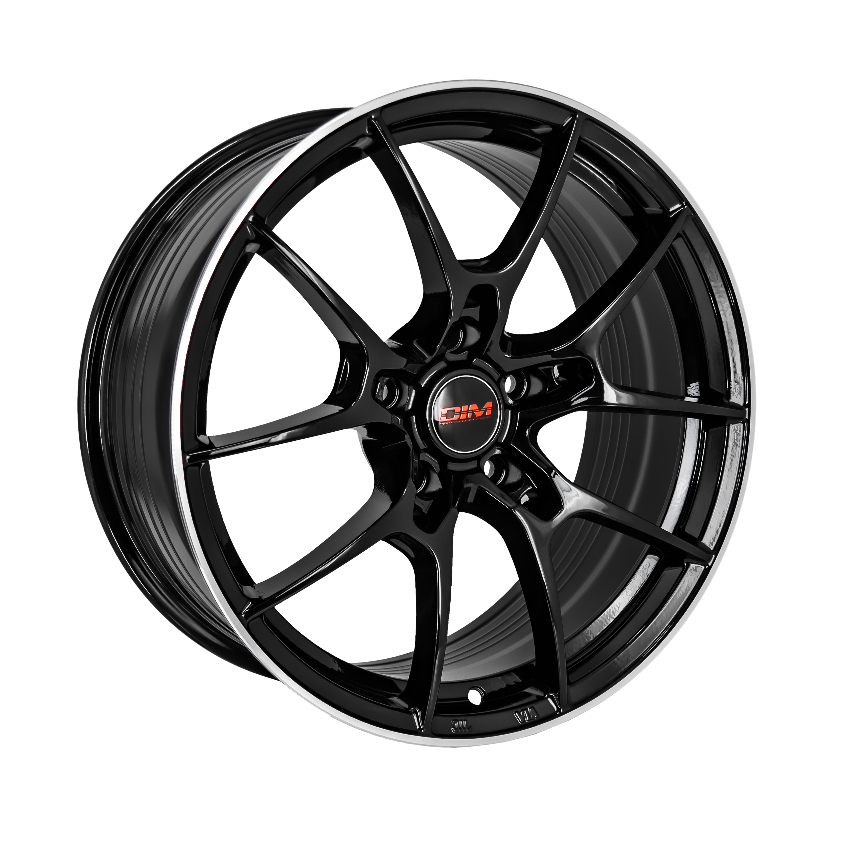 DIM WC001 18.0x8.0 5x114.3 Black Silver Lip