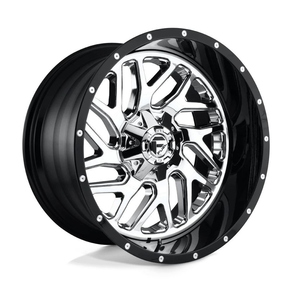 FUEL OFF-ROAD D211 TRITON 22.0x10.0 6x135/6x139.7 CHROME PLATED GLOSS BLACK LIP