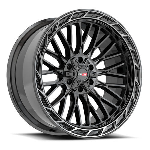 VORTEK VRP-502 22.0x10.0 6x135/6x139.7 Black Diamond Cut Ring W/ Dark Tint