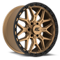 Revolt 18x9 8x180 +12 Matte Bronze with Black Ring