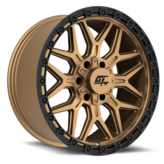 Revolt 18x9 8x165.1 +12 Matte Bronze with Black Ring