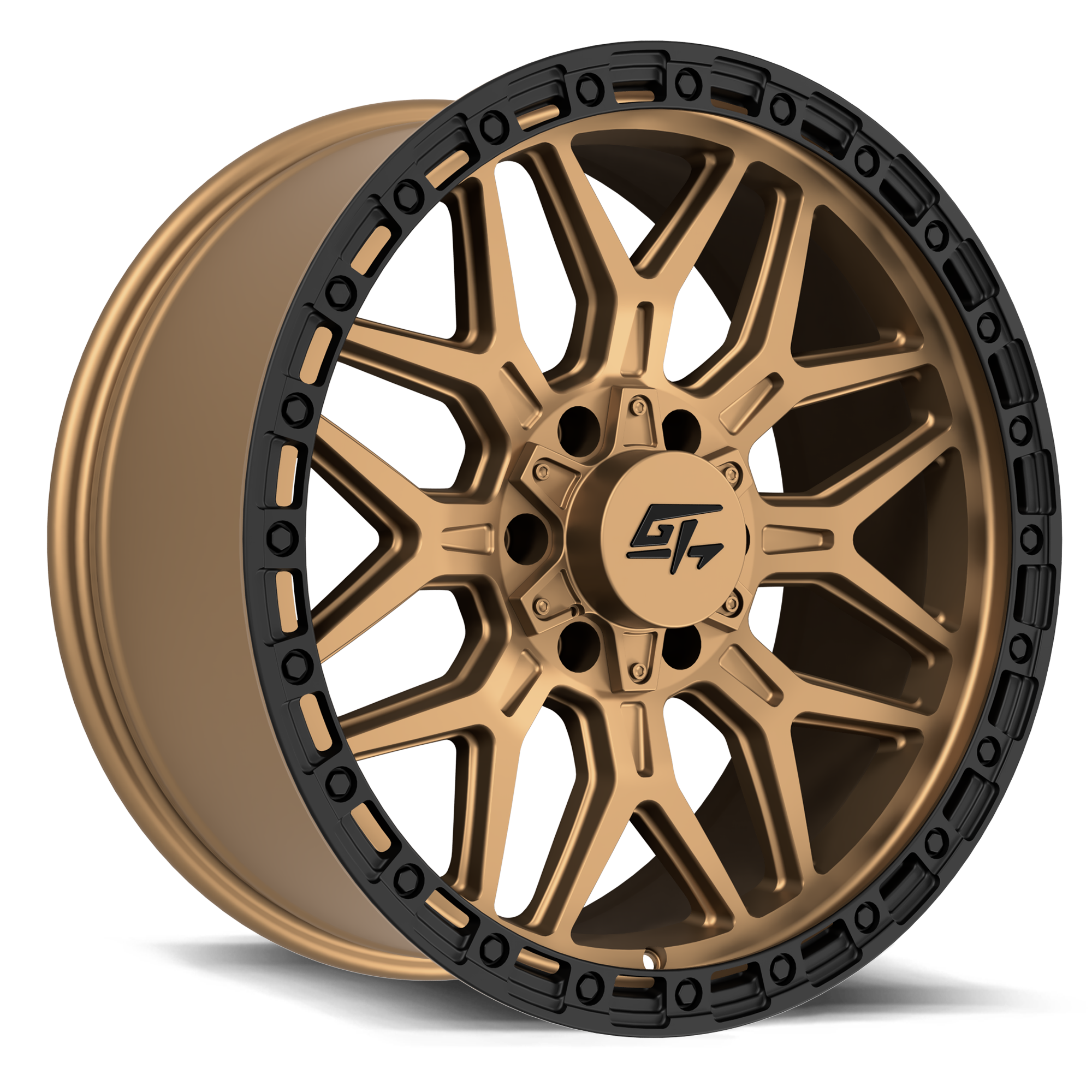 GT OFFROAD REVOLT 20.0x10.0 6x135/6x139.7 Matte Bronze with Black Ring