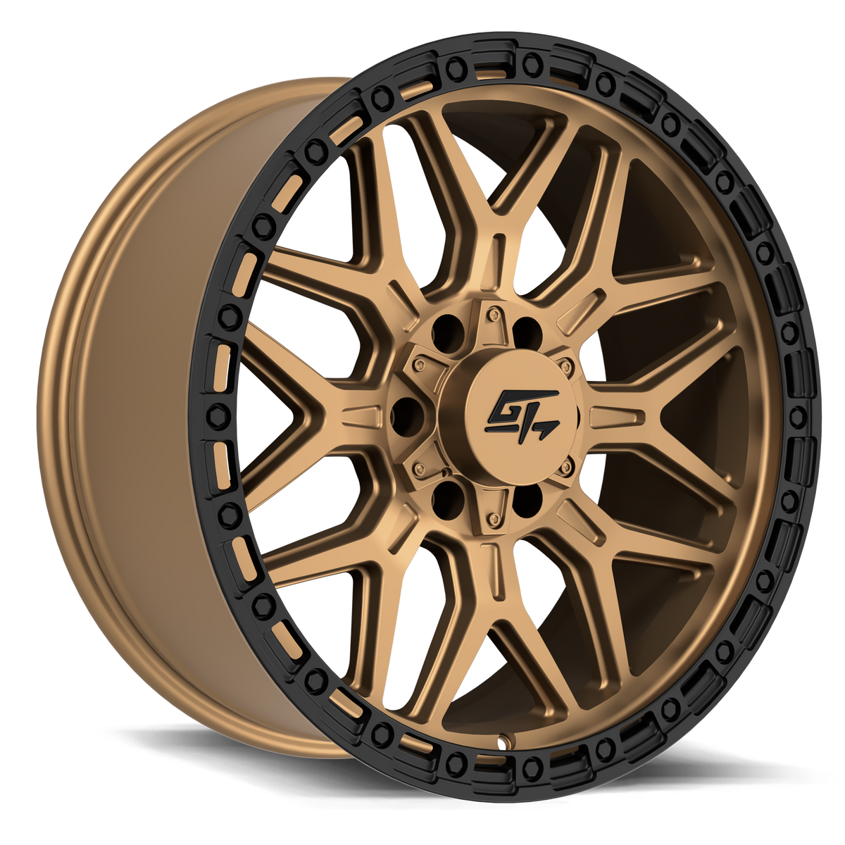 Revolt 20x9 8x165.1 +12 Matte Bronze with Black Ring