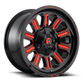 FUEL OFF-ROAD D621 HARDLINE 22.0x10.0 8x170 GLOSS BLACK RED TINTED CLEAR