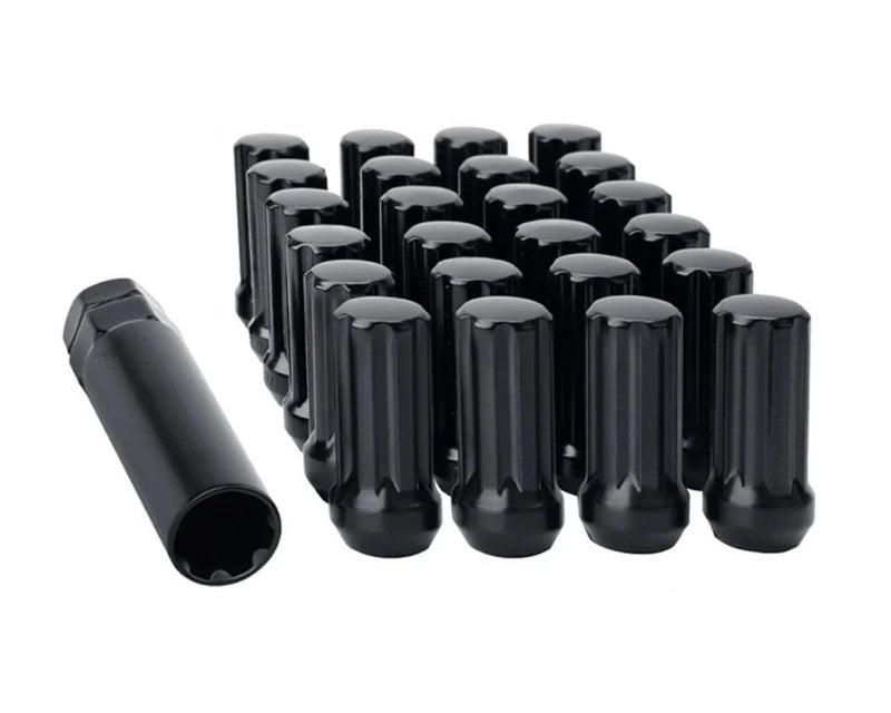 14x1.5 Black Spline Lug Nuts – 24-Piece Set with Key