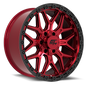 Revolt 17x8.5 6x135 / 6x139.7 +25 Red Anodized with Black Ring
