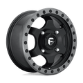 FUEL D639 GATLING 15x7 4x137 55 MATTE BLACK GUN METAL RING