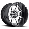 FUEL OFF-ROAD D260 MAVERICK 24.0x16.0 8x170 CHROME PLATED GLOSS BLACK LIP