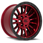 CHAMBER 18x12 8x165.1/8x170 -44 Black Ring / Anodized red centre