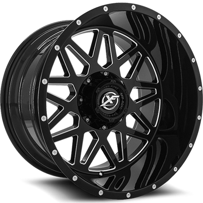 XF OFFROAD XF-211 22.0x10.0 6x135/6x139.7 Gloss Black Milled