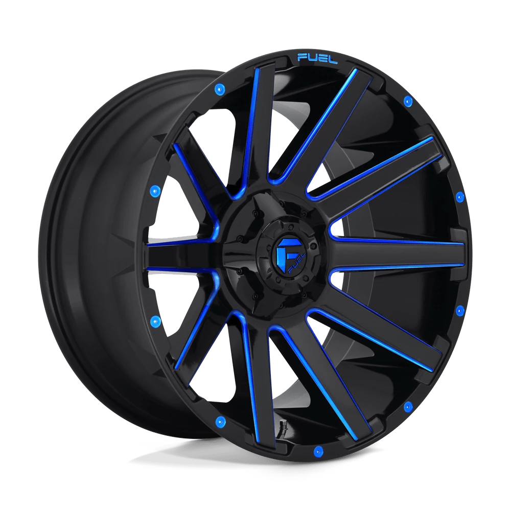 FUEL OFF-ROAD D644 CONTRA 20.0x9.0 8x180 GLOSS BLACK BLUE TINTED CLEAR