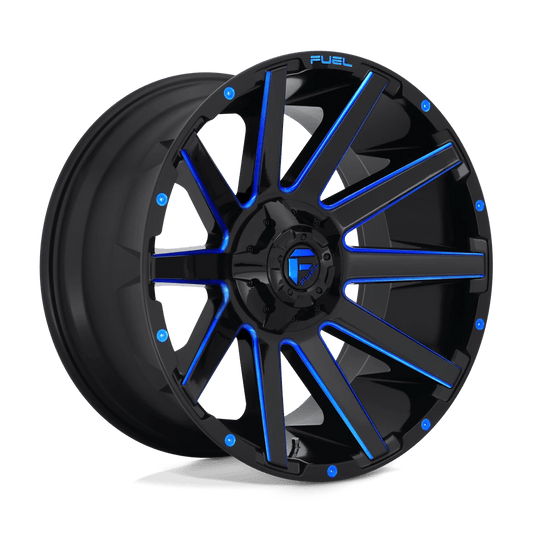 FUEL D644 CONTRA 20x9 8x180 1 GLOSS BLACK BLUE TINTED CLEAR