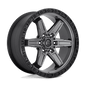 FUEL D698 KICKER 20x9 6x139.7 20 MATTE GUN METAL BLACK BEAD RING