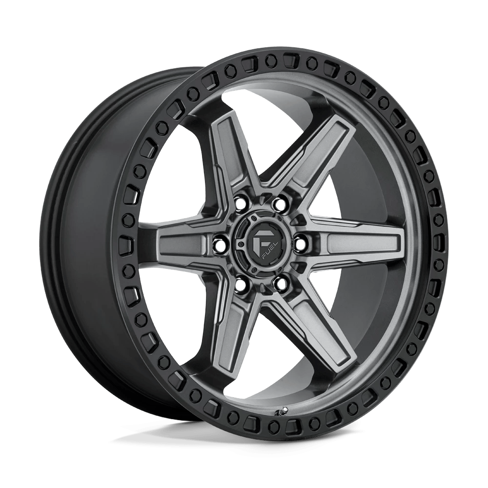 FUEL OFF-ROAD D698 KICKER 20.0x9.0 6x139.7 MATTE GUN METAL BLACK BEAD RING