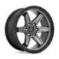 FUEL OFF-ROAD D698 KICKER 20.0x9.0 6x139.7 MATTE GUN METAL BLACK BEAD RING