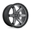 FUEL OFF-ROAD D698 KICKER 20.0x9.0 6x139.7 MATTE GUN METAL BLACK BEAD RING