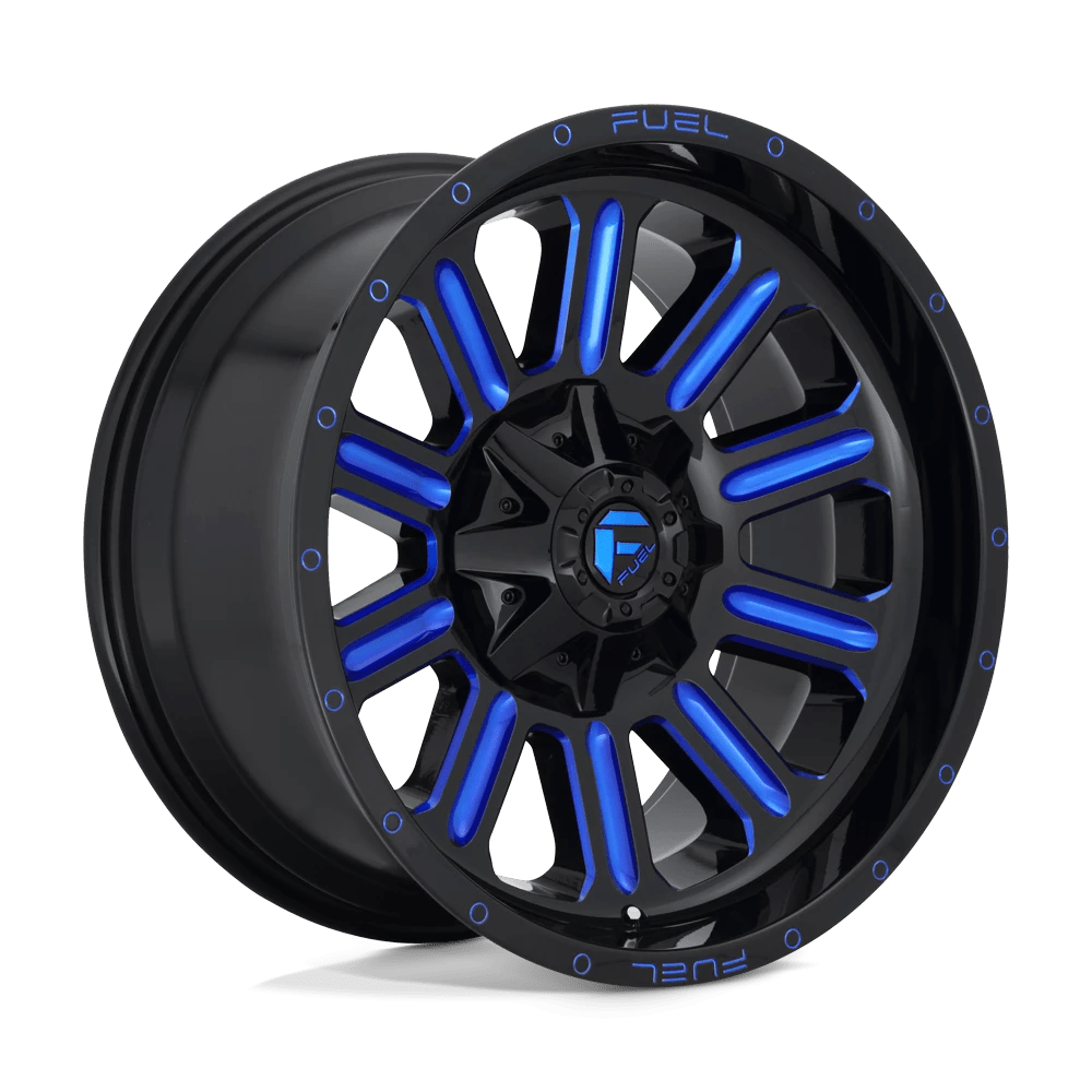 FUEL OFF-ROAD D646 HARDLINE 22.0x12.0 8x180 GLOSS BLACK BLUE TINTED CLEAR