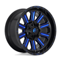 FUEL OFF-ROAD D646 HARDLINE 22.0x12.0 8x180 GLOSS BLACK BLUE TINTED CLEAR