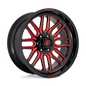 Fuel D663 20x9 6x139.7 1 GLOSS BLACK RED TINTED CLEAR