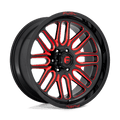 FUEL OFF-ROAD D663 20.0x9.0 6x139.7 GLOSS BLACK RED TINTED CLEAR