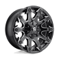 FUEL D578 BATTLE AXE 17x9 6x135/6x139.7 -12 GLOSS BLACK MILLED