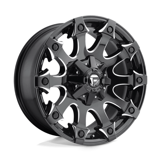 FUEL D578 BATTLE AXE 20x12 5x127/5x114.3 -44 GLOSS BLACK MILLED