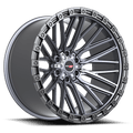 VORTEK VRT-608 22x12 6x135/6x139.7 -44 Matte Titanium Black Bead Ring