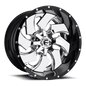 FUEL D240 CLEAVER 22x12 6x135/6x139.7 -44 CHROME PLATED GLOSS BLACK LIP