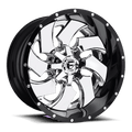 FUEL OFF-ROAD D240 CLEAVER 22.0x12.0 6x135/6x139.7 CHROME PLATED GLOSS BLACK LIP