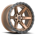 VRT-602 18x9 6x135/6x139.7 -12 Matte Bronze With Black Bead Ring