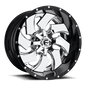 Fuel D240 CLEAVER 20x12 5x139.7/5x150 -44 CHROME PLATED GLOSS BLACK LIP