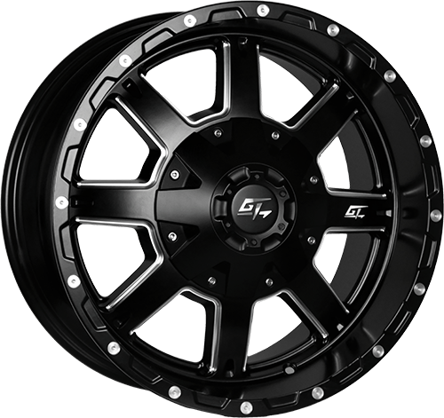 GT OFFROAD INVASION 17.0x9.0 8x165.1 Matte Black Milled
