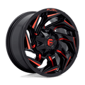 Fuel D755 18x9 8x165.1 -12 GLOSS BLACK MILLED WITH RED TINT