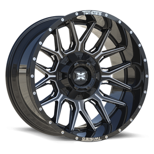 TWISTED OFF-ROAD TW1 20.0x10.0 6x135/6x139.7 Gloss Black Milled