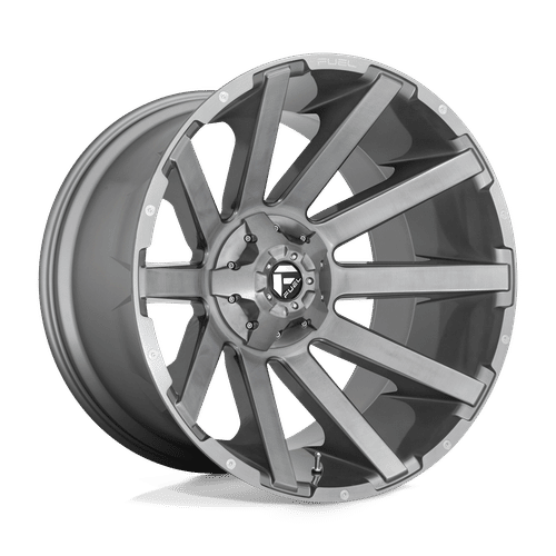 FUEL OFF-ROAD D714 22.0x10.0 6x135/6x139.7 BRUSHED GUN METAL TINTED CLEAR