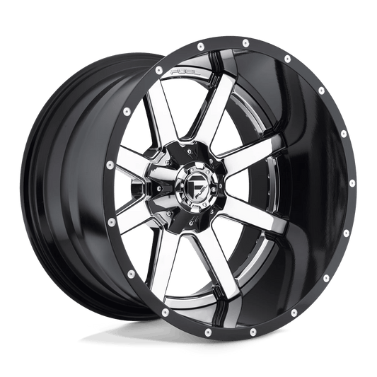 FUEL D260 MAVERICK 22x14 8x180 -70 CHROME PLATED GLOSS BLACK LIP