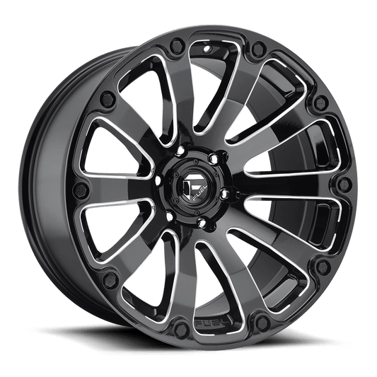 FUEL D598 DIESEL 20x10 5x127 -18 GLOSS BLACK MILLED